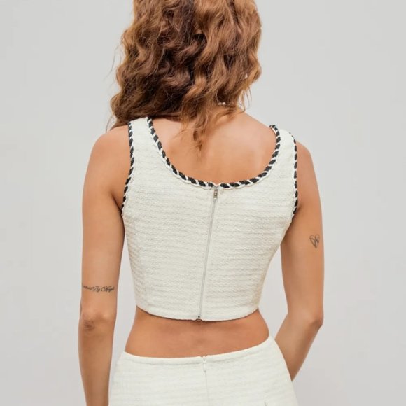 Cider 2 PC Tweed Corset and Midi Skirt Set - Picture 2 of 16